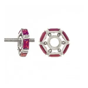 Silver & Garnet Charm S006G