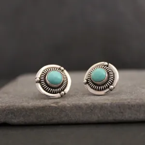 Silver Detailed Flores Stud Earrings