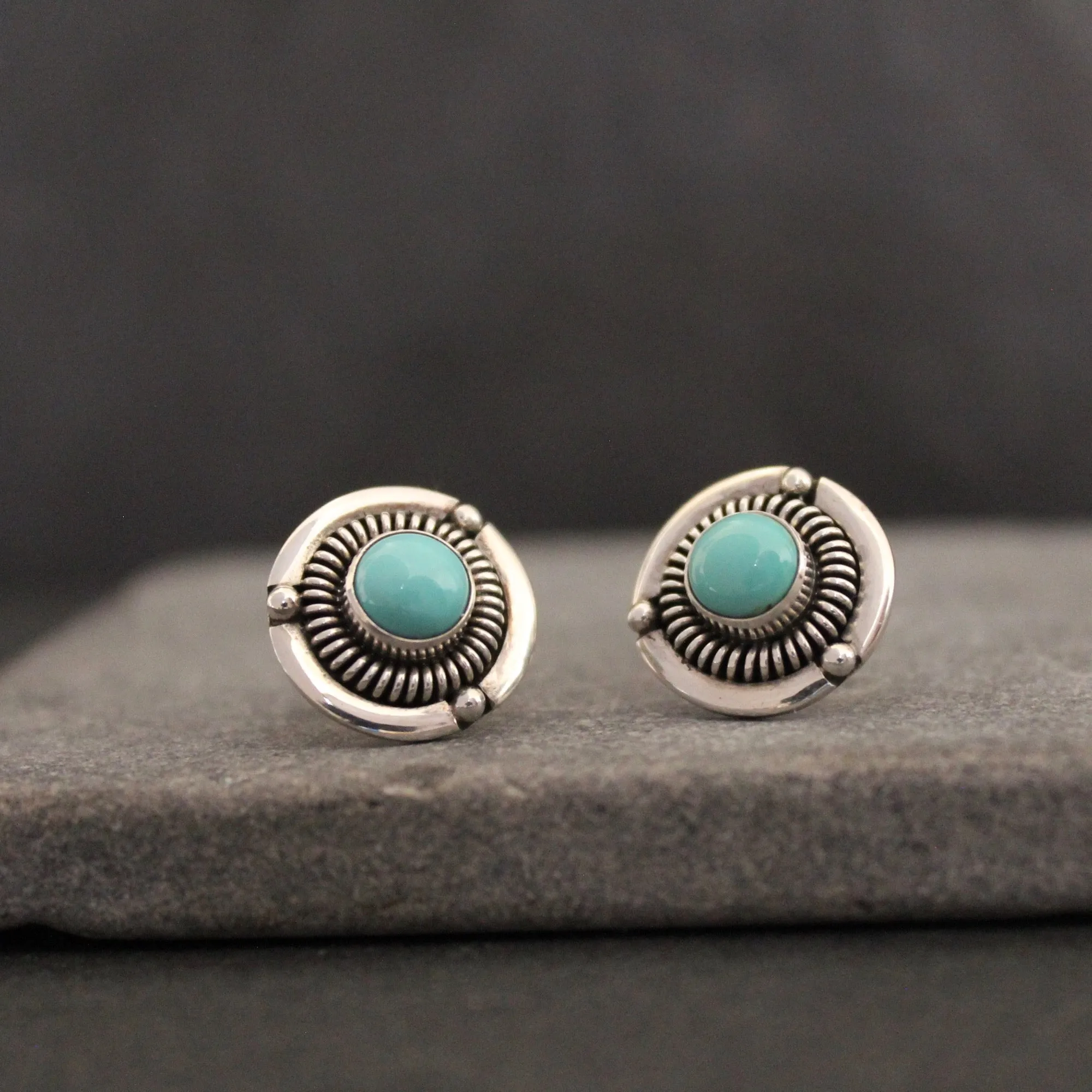 Silver Detailed Flores Stud Earrings