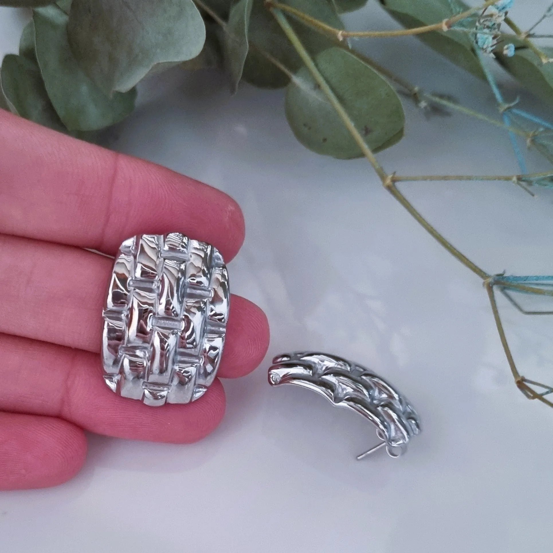 Silver earrings