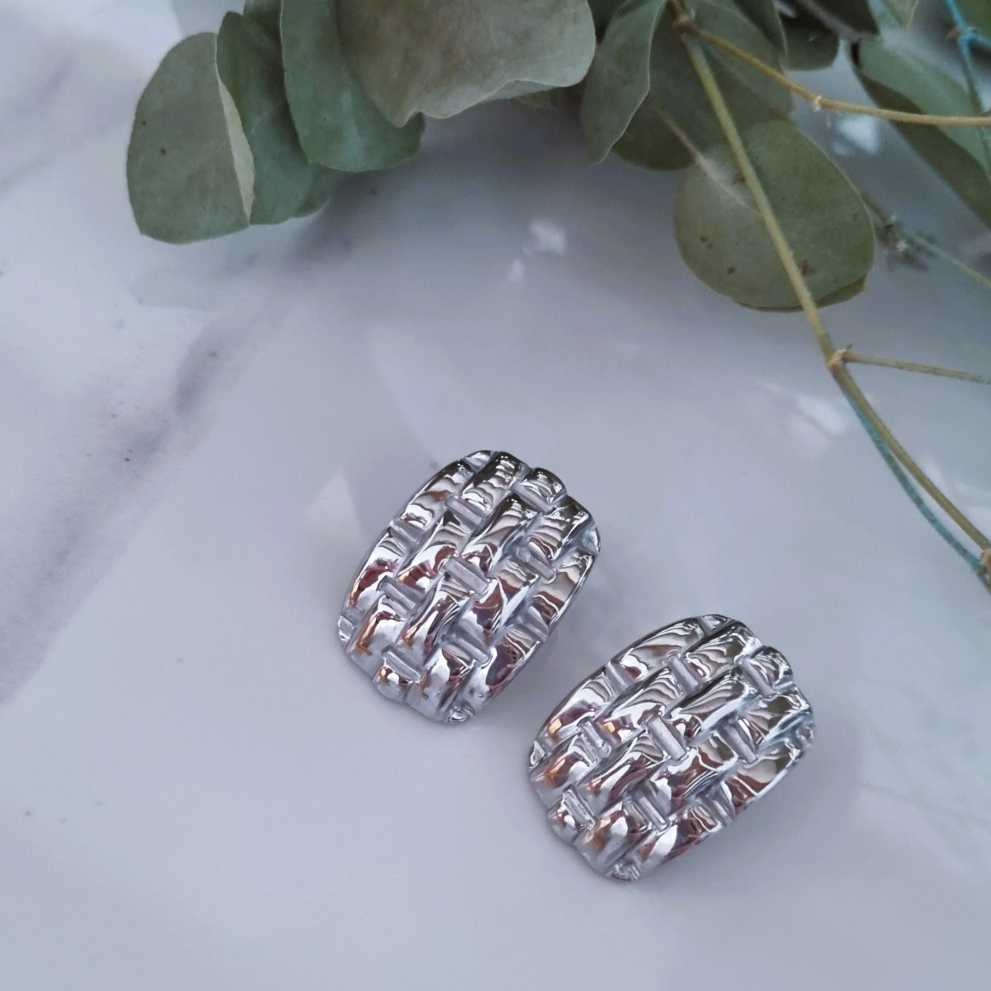 Silver earrings