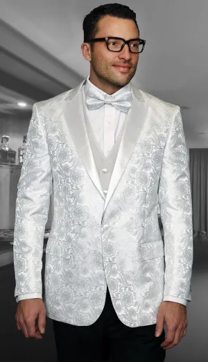 Statement  BELLAGIO-4-WH Mens Suit