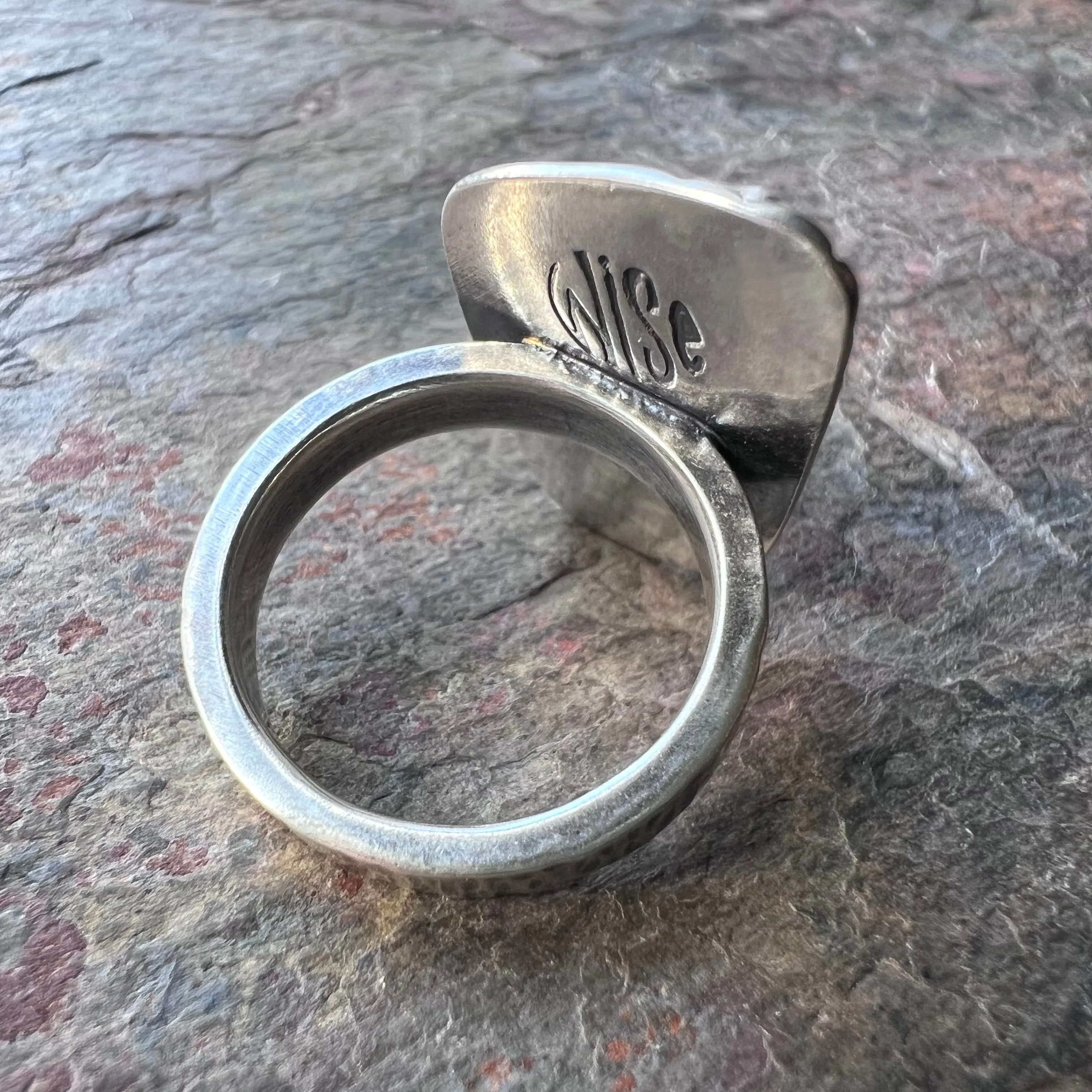 Sterling Silver Lapis Ring Genuine Lapis Lazuli Blue Natural Stone Statement Ring One of a Kind Handmade Jewelry