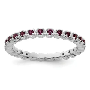 Sterling Silver Rhodolite Garnet Ring