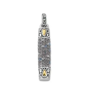 Sterling Silver/18K Rainbow Moonstone Pendant