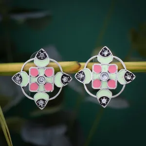 Sukkhi Dazzling Oxidized Meenakri Stud Earring for Women