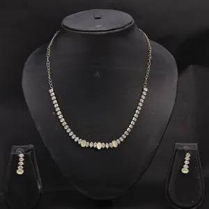 Sukkhi Resplendent Choker CZ Green Gold Plated Necklace Set For Women