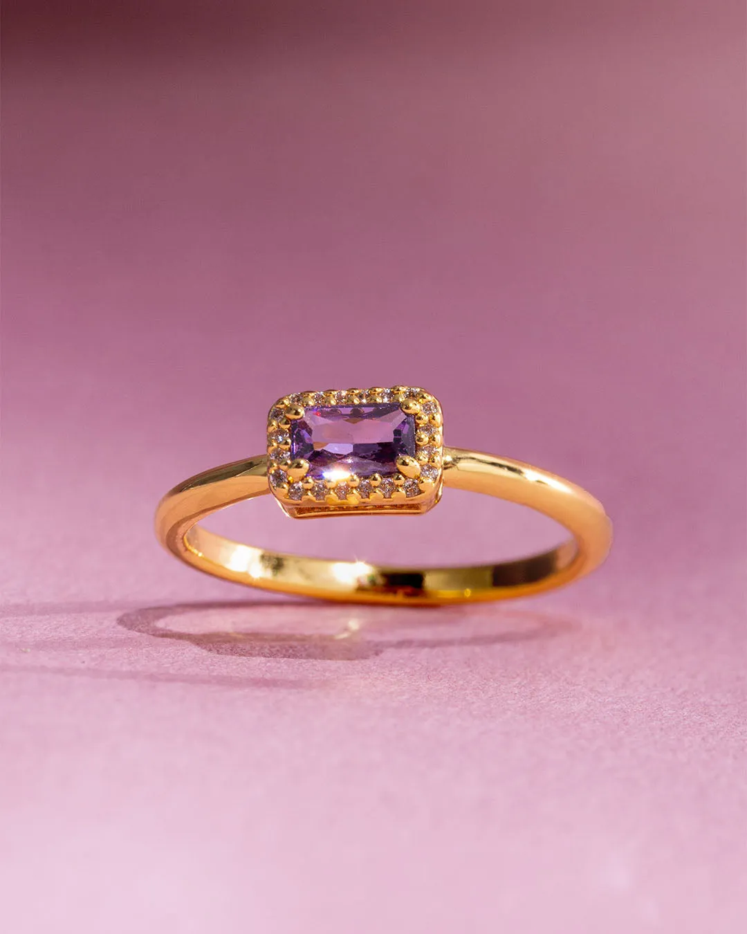 The Faithful ring - amethyst color