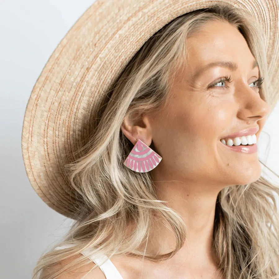 Tile Earrings - Blush