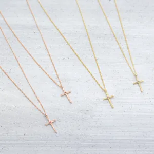 Twisted cross Necklace - 14K/ 18K Gold