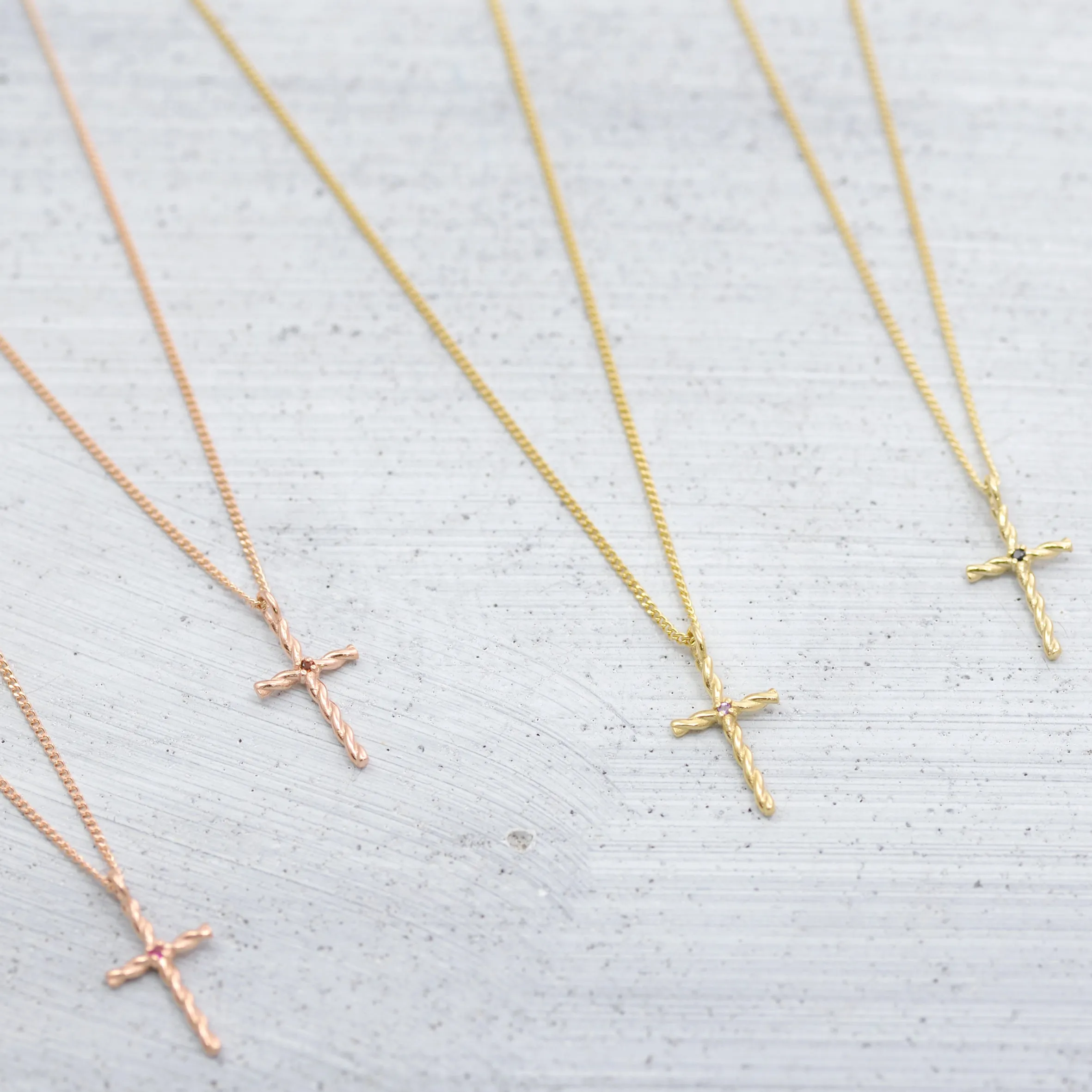 Twisted cross Necklace - 14K/ 18K Gold