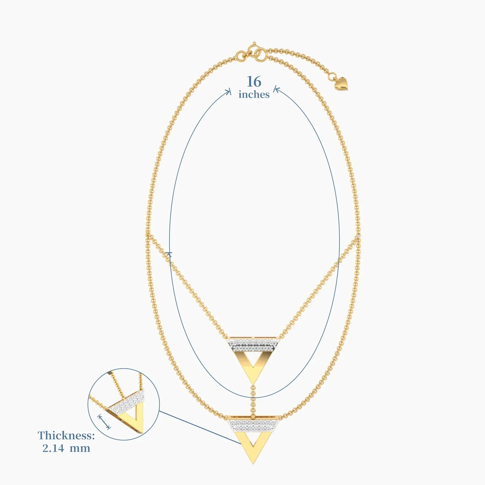 UnTangled Double Row Diamond Necklace