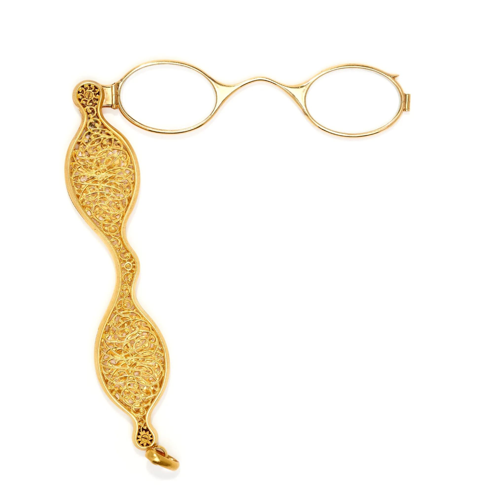 Victorian Gold Filigree Lorgnette