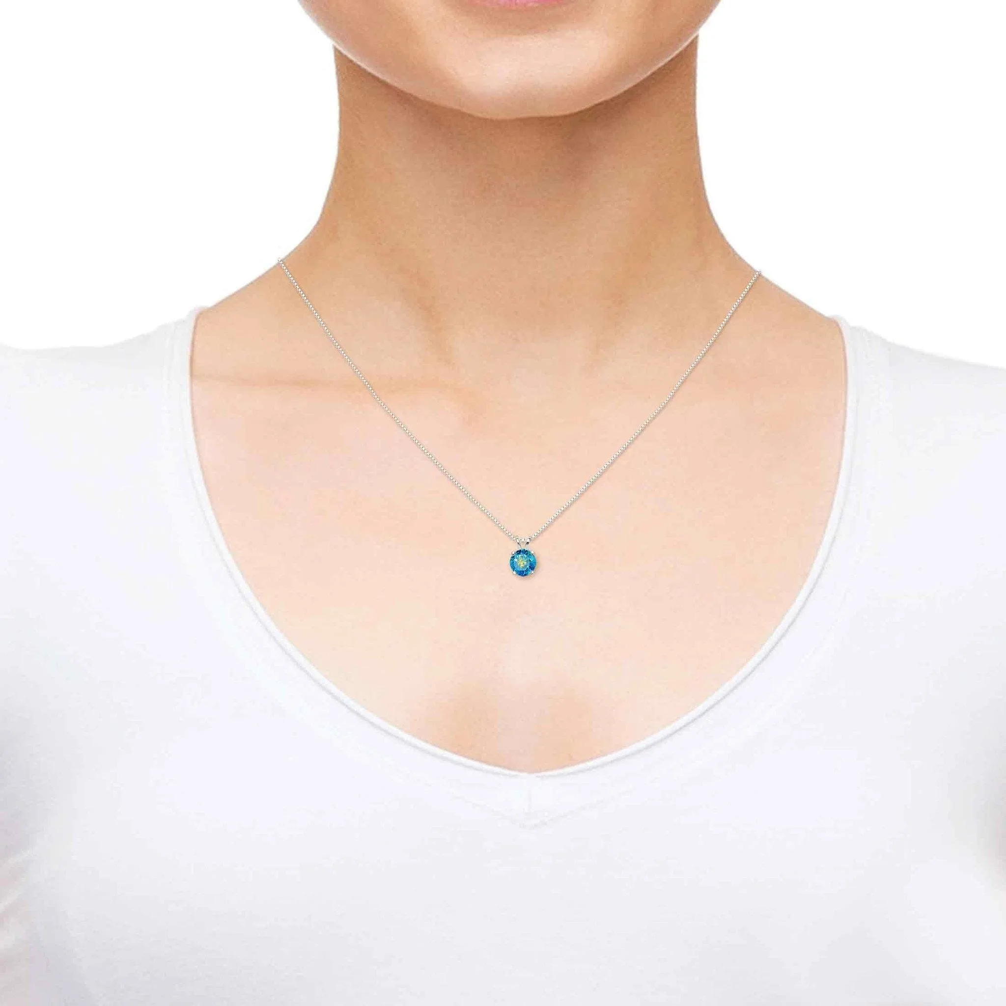 Virgo Sign, 14k White Gold Necklace, Swarovski