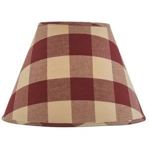 Wicklow Check 12" Lamp Shade - Garnet