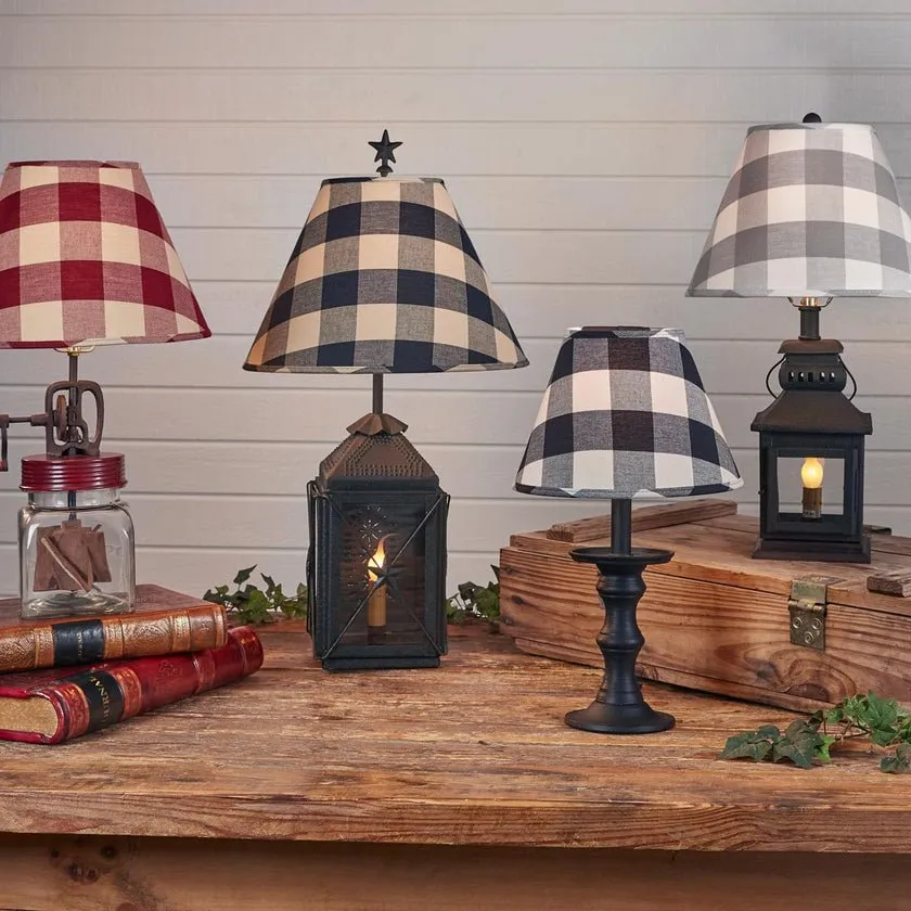 Wicklow Check 12" Lamp Shade - Garnet