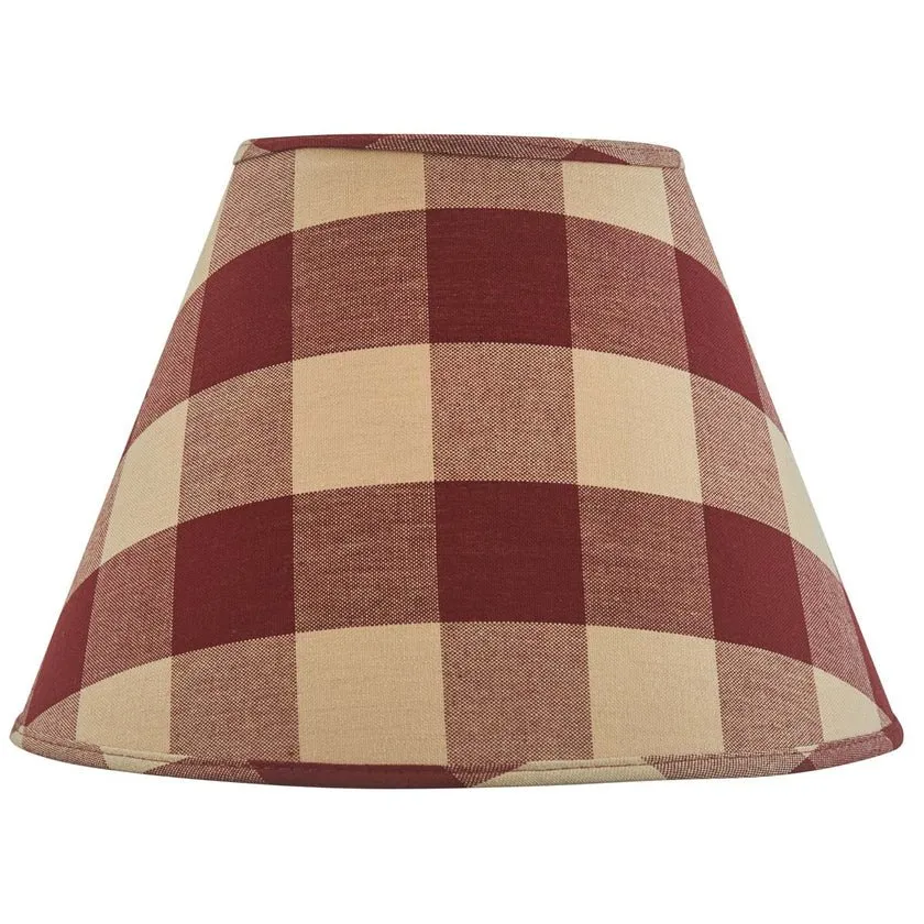 Wicklow Check 12" Lamp Shade - Garnet