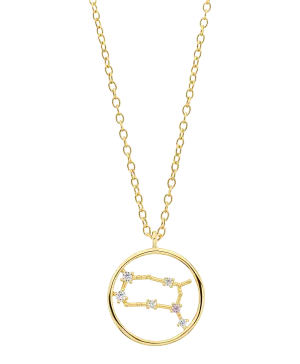 Zodiac Necklace Gemini 18ct Gold Plated