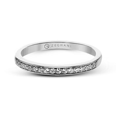 ZR20PVWB Wedding Band in 14k Gold with Diamonds